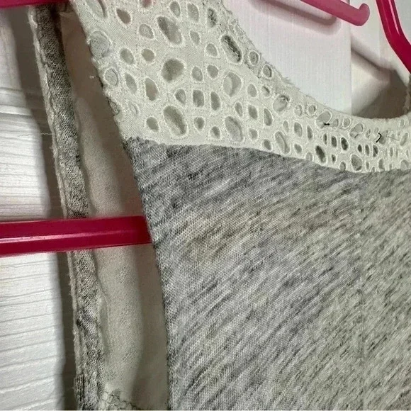 J. Crew Tank Top Lace Grey & White  Size Extra Small - Picture 12 of 16